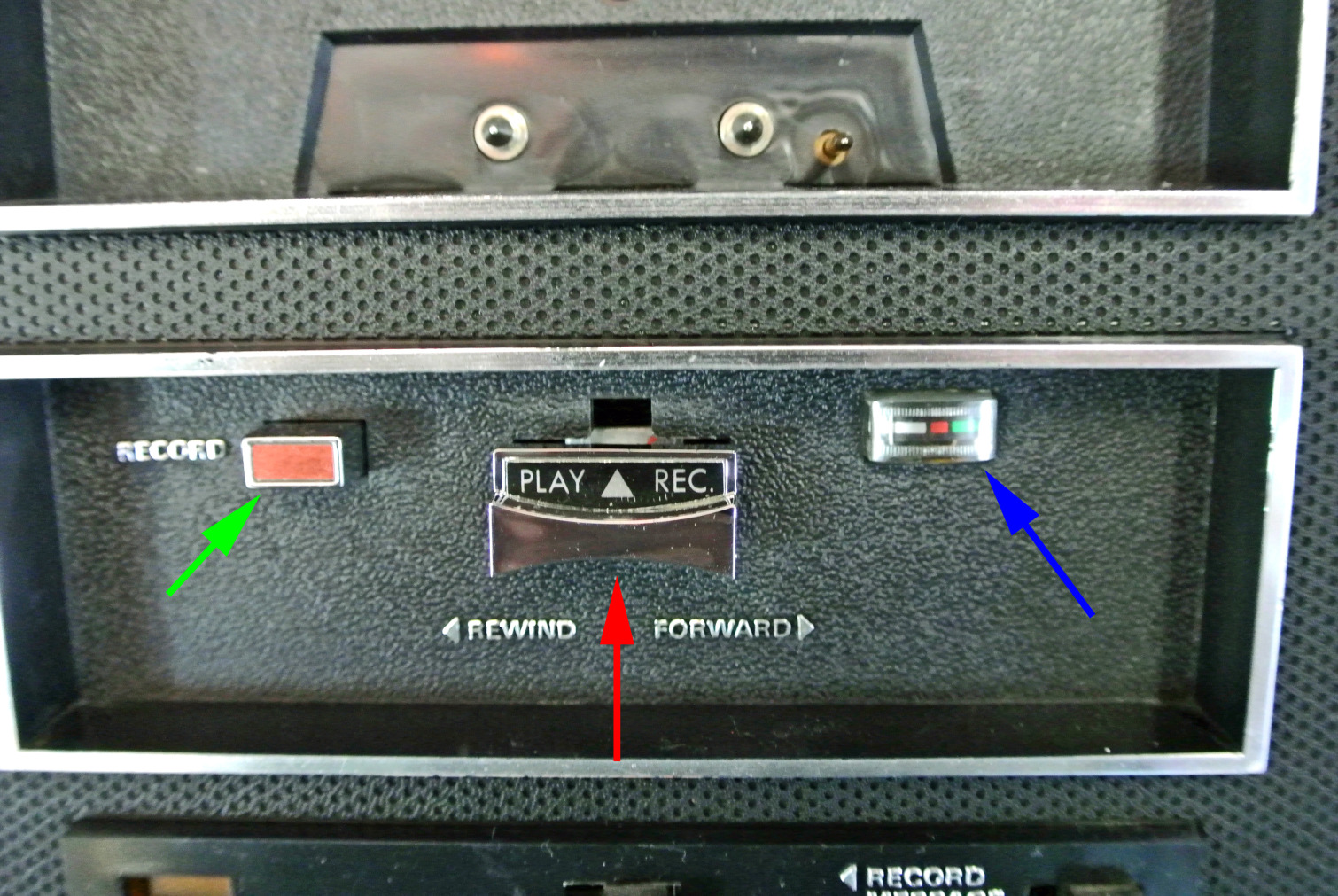 nutone model 2542 cassette controls with arrows.jpg